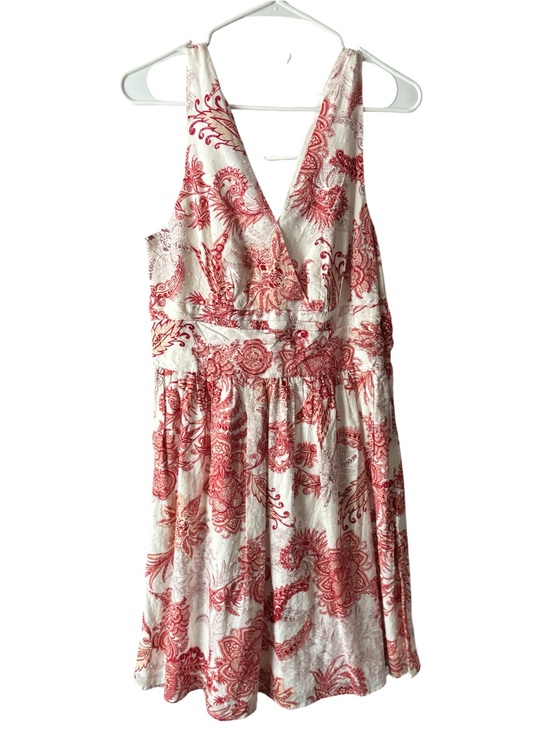 jonathan martin Dresses & Skirts - Red Paisley V-Neck Sleeveless Sundress